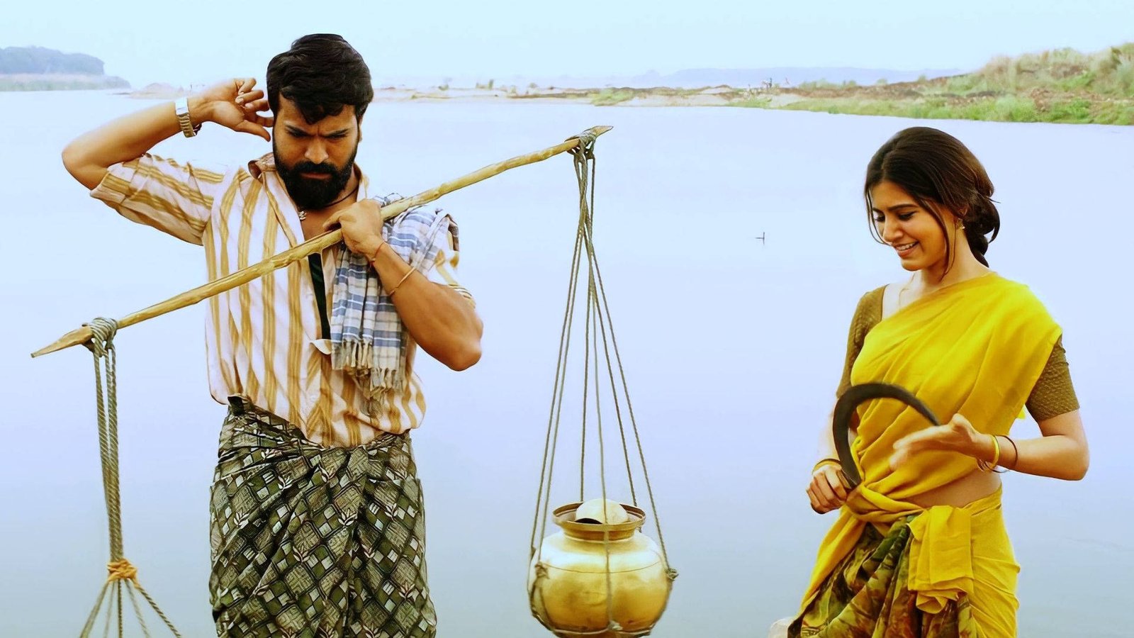 Ram Charan and Samantha from Rangasthalam movie