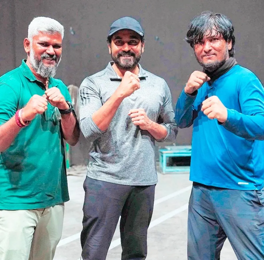 Action Working Still from Suriya Karuppu Movie