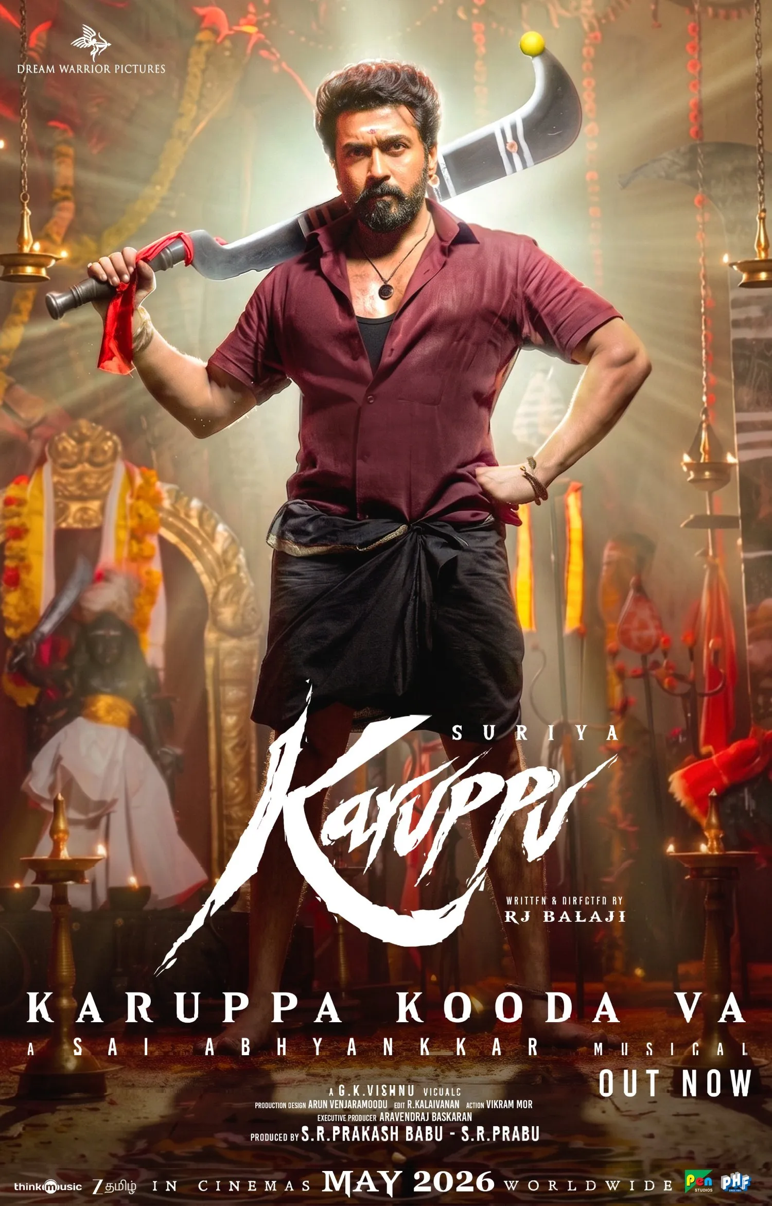 Suriya and Trisha Karuppu movie mass transformation still